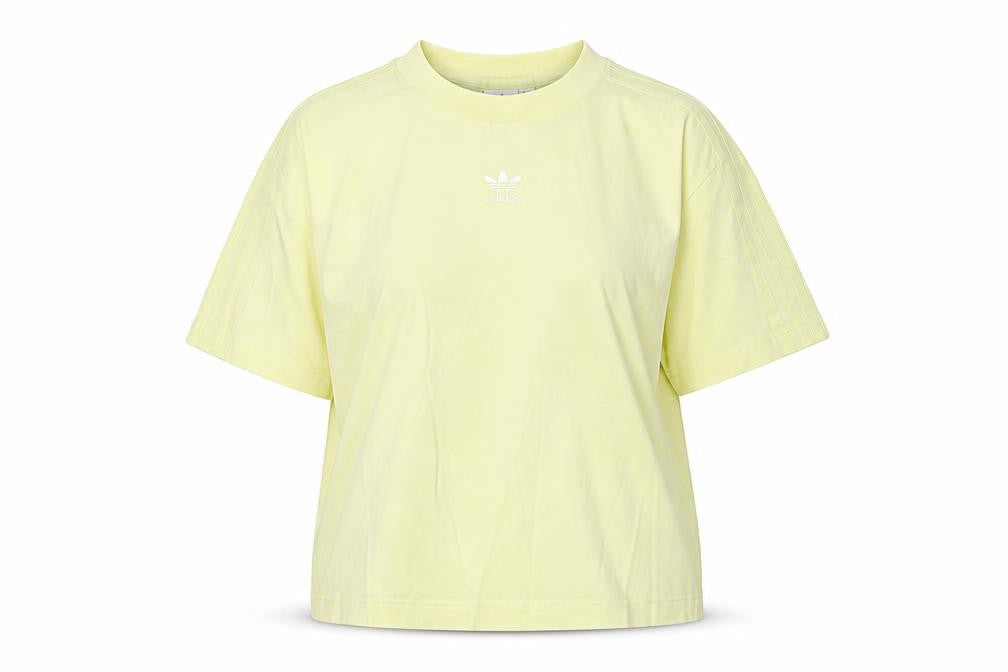 Unisex Adultss UK Size 12 adidas Green 100% Cotton T-Shirt