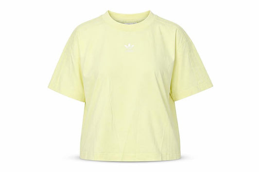 Unisex Adultss UK Size 12 adidas Green 100% Cotton T-Shirt