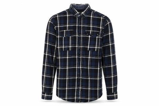 Jack & Jones Men's Blue Plaid Button-Up Shirt M