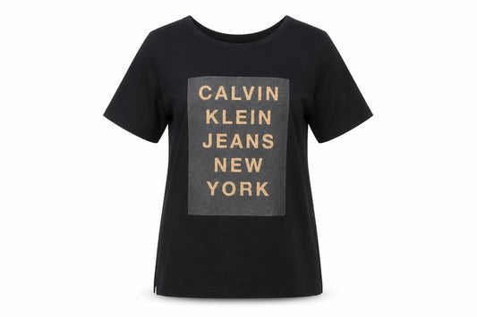 Calvin Womens Klein Black T-Shirt S Basic Style