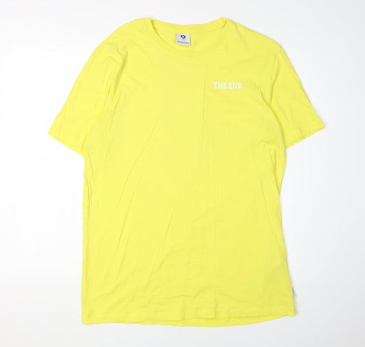 Jack & Jones Men's Yellow XL Crew Neck T-Shirt