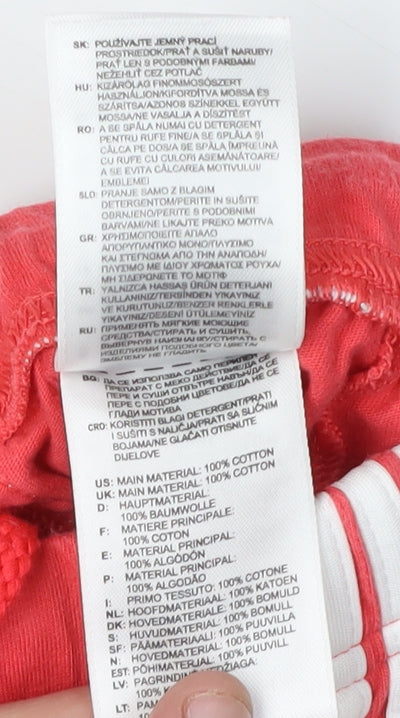 Adidas Red Unisex Baby Shorts 3-6m Elastic Waist Sports