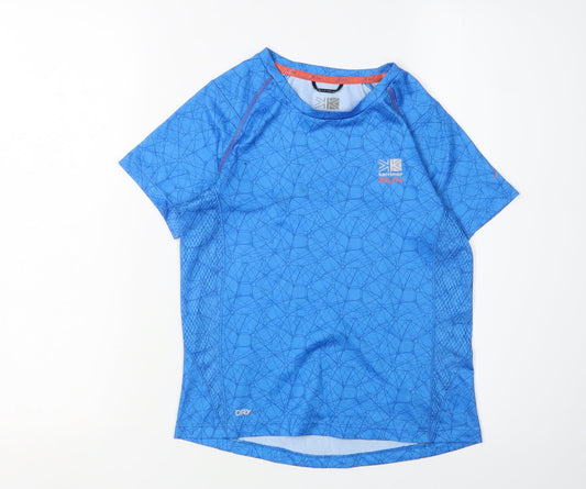 Karrimor Boys Blue Running T-Shirt 9-10 Years - Geometric Pattern