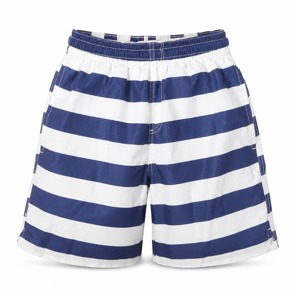 Trespass Men's Blue Striped Athletic Beach Shorts 2XS