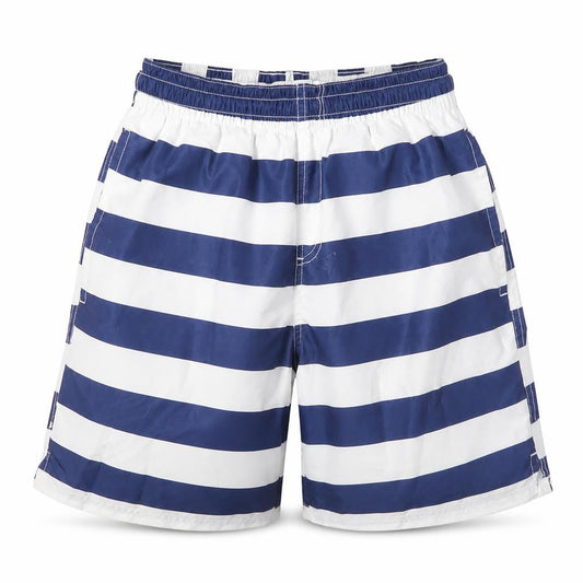 Trespass Men's Blue Striped Athletic Beach Shorts 2XS