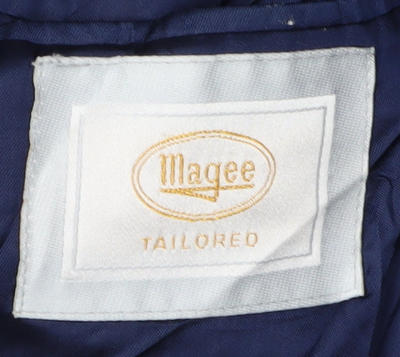 Magee Men's Blue Striped Blazer 40 Single-Breasted