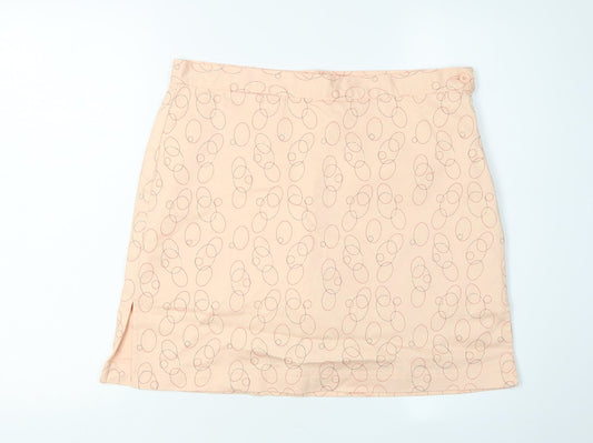Glenmuir Women's Beige Geometric Skirt Size 14