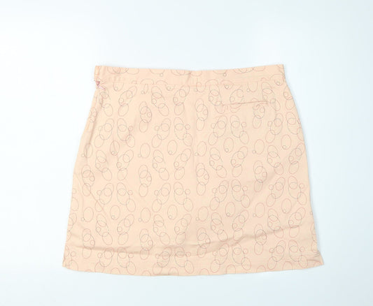 Glenmuir Women's Beige Geometric Skirt Size 14