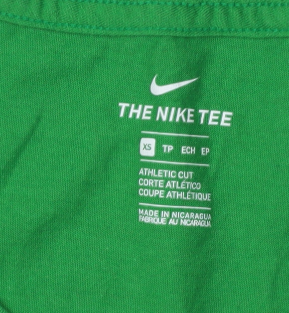 Nike Women's Green XS Basic T-Shirt Crew Neck