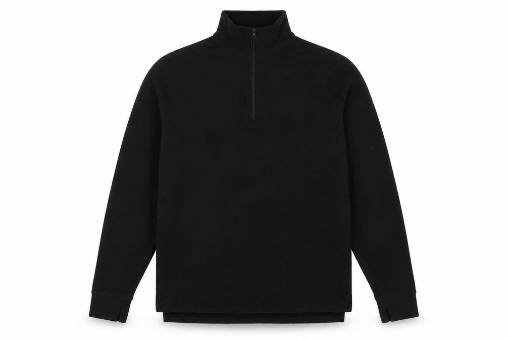 Mens UK XS Regular Trespass Black 1/4 Zip Sweatshirt
