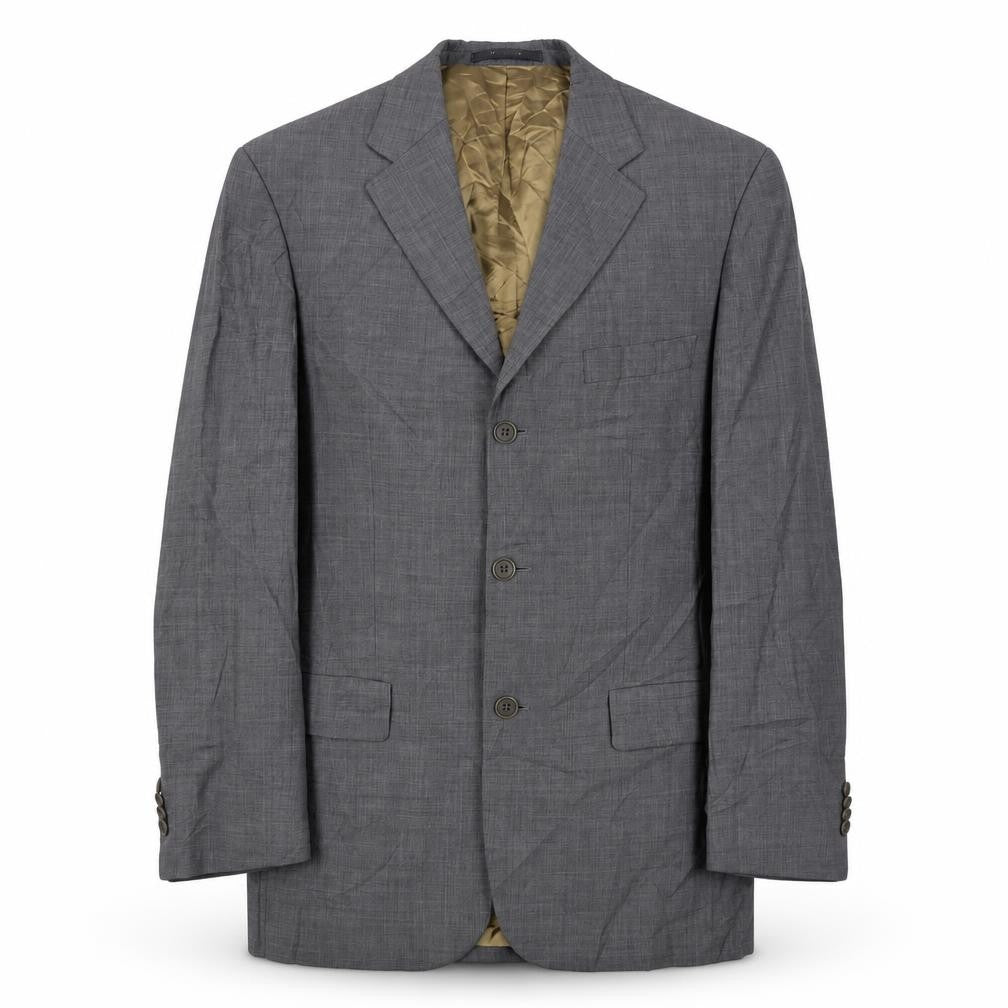 Mens 38 Chest Regular Ted Baker Grey Three-Button Blazer