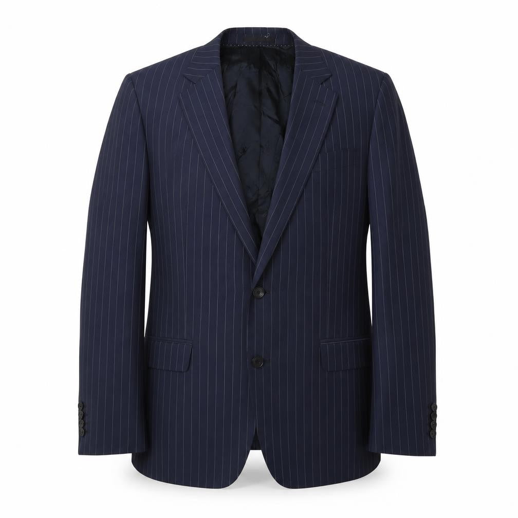 Mens 42 Chest Regular Jaeger Blue Two-Button Suit Jacket