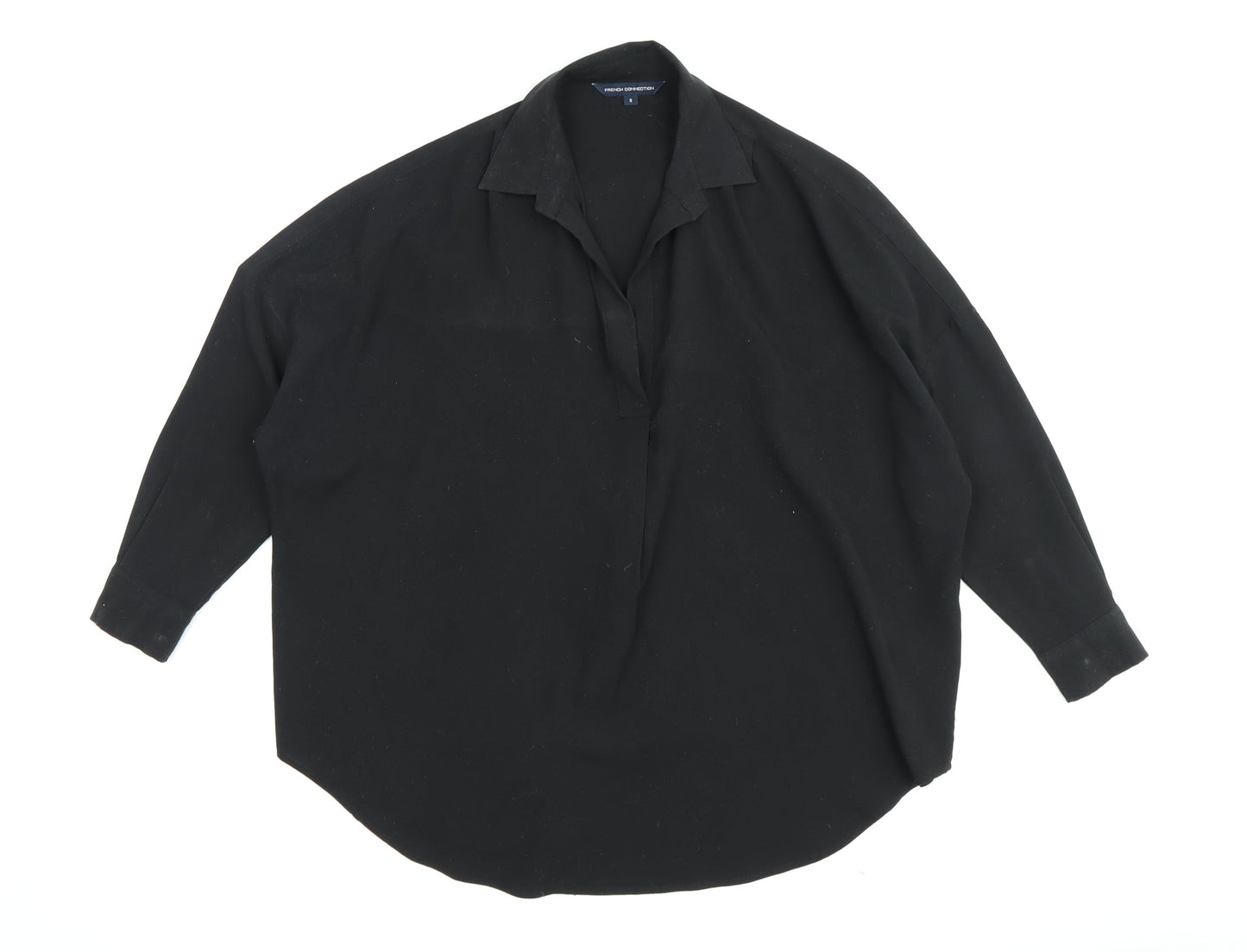 French Connection Women's Black Button-Up Blouse