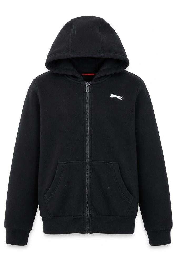 Slazenger Boys Black Full Zip Hoodie, Size 158