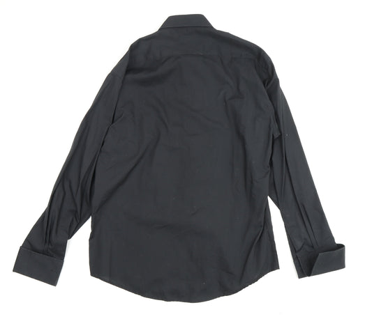 Pierre Cardin Men's Black Dress Shirt Size 15