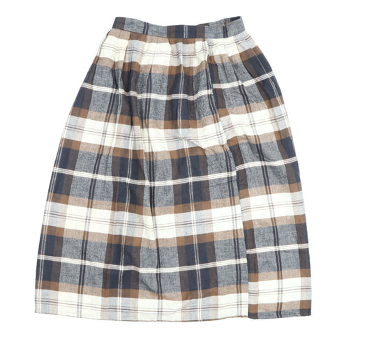 Cavalier Women's Plaid Midi Skirt - Size 12