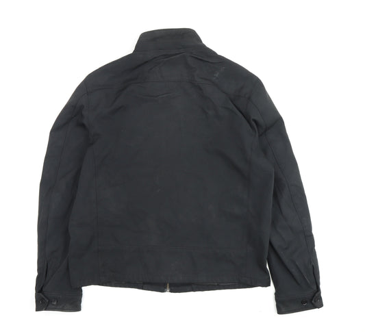 Banana Republic Men's Black Mid-Length Jacket Size L