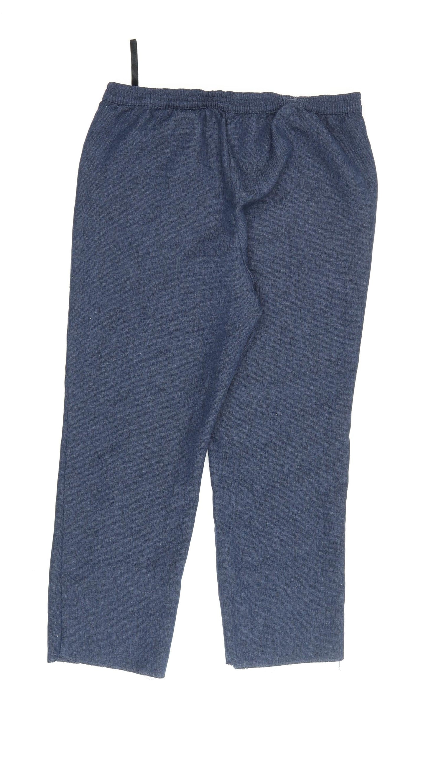 Honor Millburn Women's Blue Cropped Trousers, Size 14, Casual