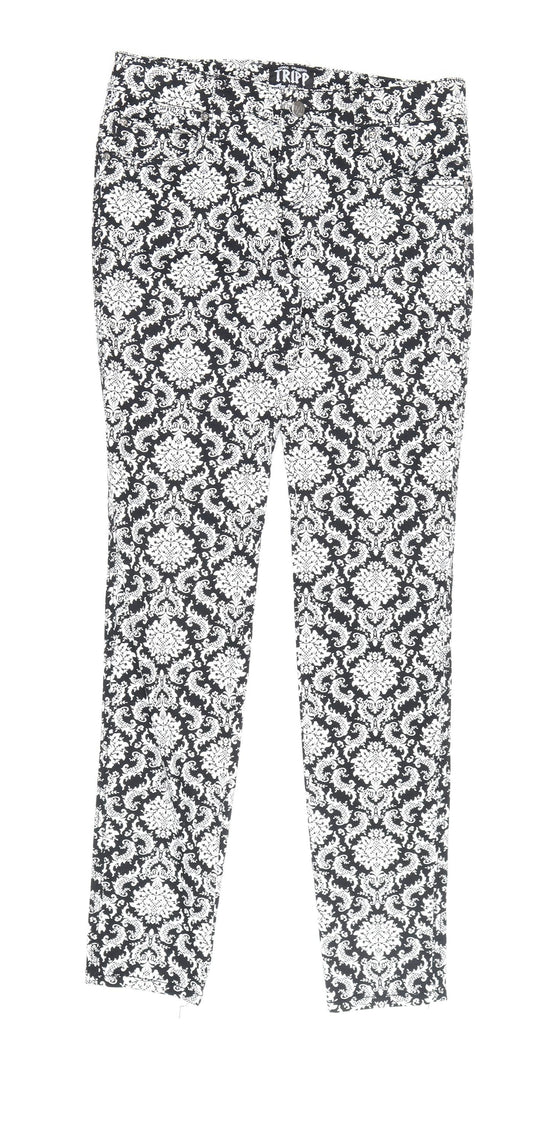 Tripp NYC Women's Geometric Skinny Trousers, Size 8
