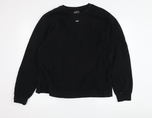 MP Men's Black Pullover Sweatshirt Logo Fleece XL