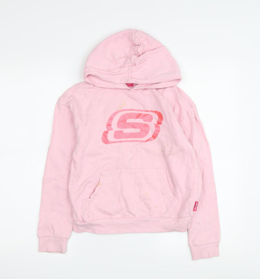 Skechers Girls Pink Pullover Hoodie - 10-11 Years