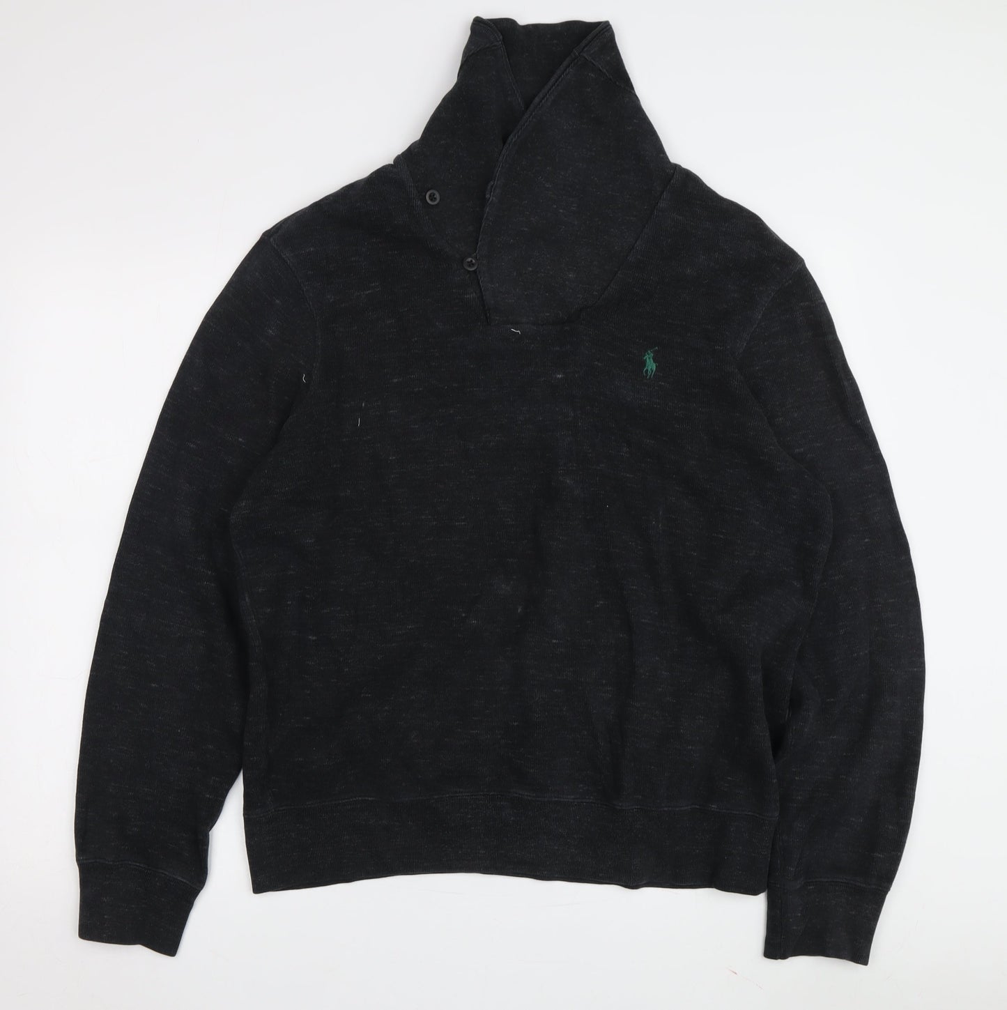Polo by Ralph Lauren Men's Black Henley Sweatshirt L