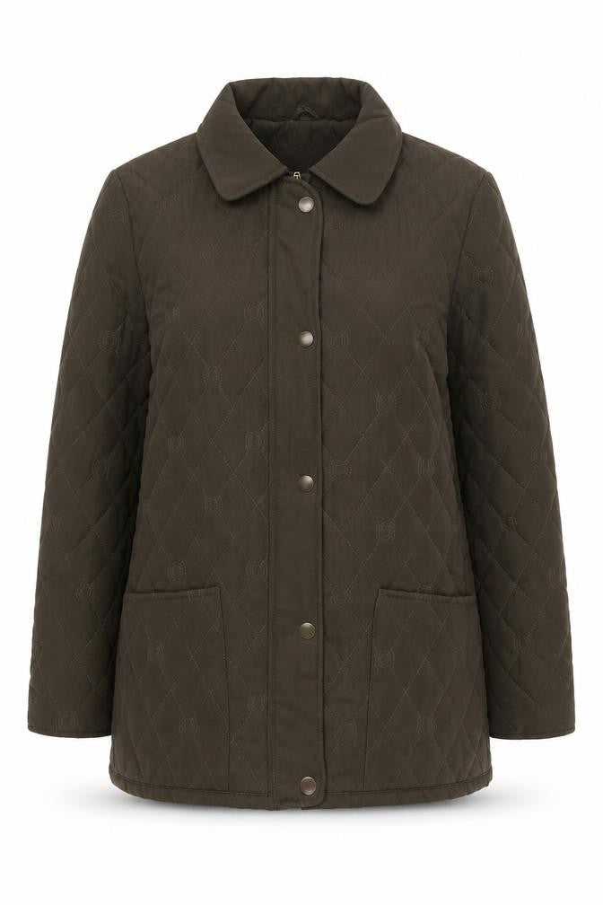 KLASSIK Women's Brown Quilted Jacket Size 12 Regular Fit