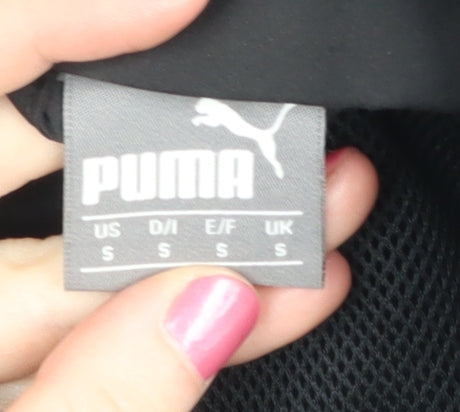Puma Men's Black Track Jacket S Stand-Up Collar