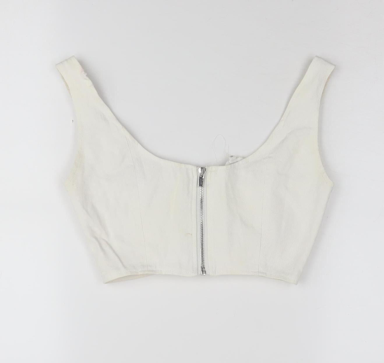 Mistress Rocks Women's White Cropped Top XS