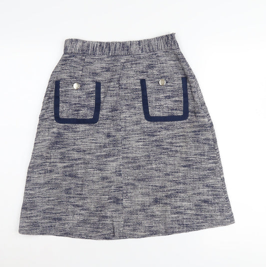 Whistles Women's Blue Skirt Size 8 with Pockets