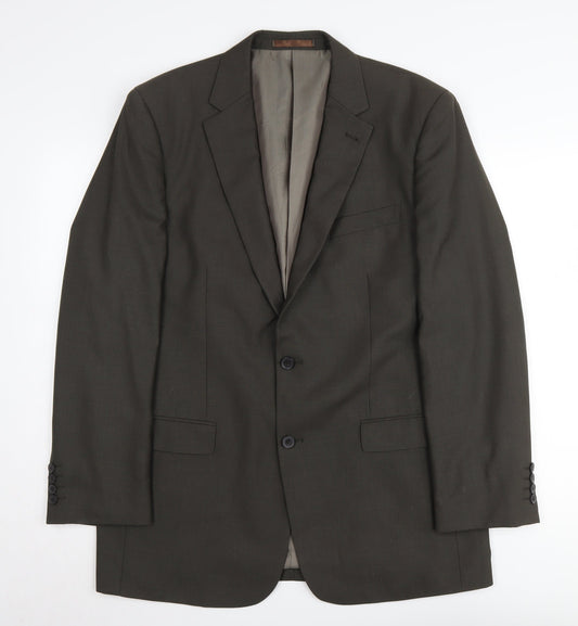 Greenwoods Mens Brown Suit Jacket 42R Notch Lapel