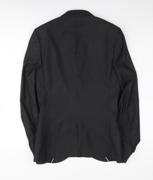 Topman Men's Black Blazer, Size 34, Formal Business Wear