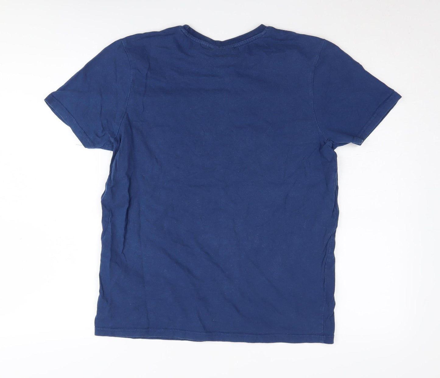 TOG24 Men's Blue Medium Cotton T-Shirt