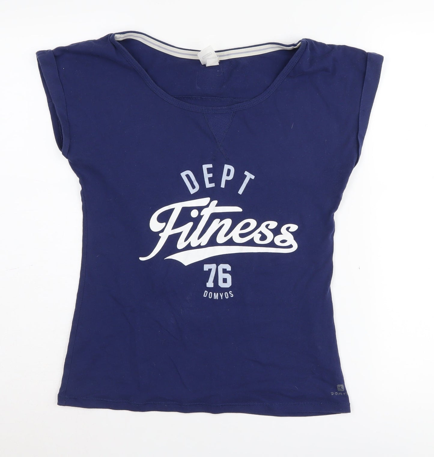 Decathlon Unisex Blue Fitness T-Shirt, M Sleeveless