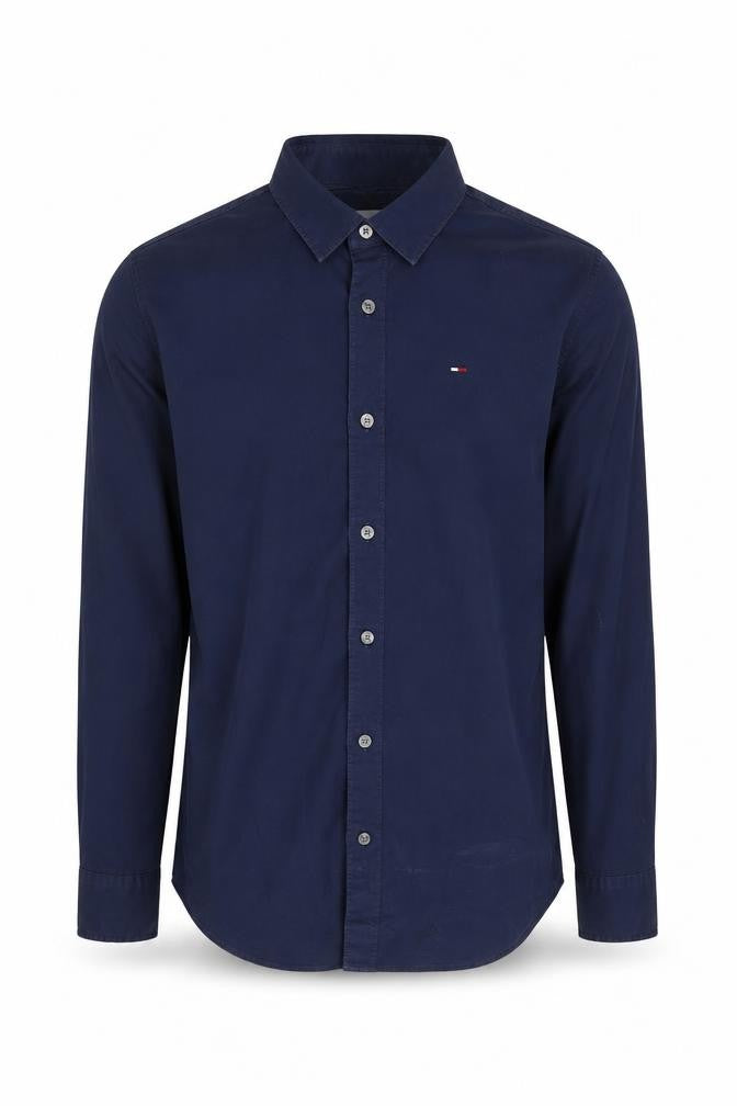 Hilfiger Denim Men's Blue Slim Fit Button-Up Shirt M