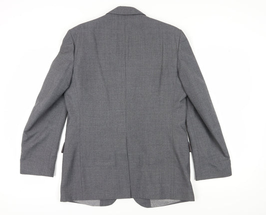 Centaur Men's Grey Single-Breasted Suit Jacket 40R