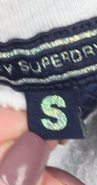 Superdry Women's Grey Hoodie Size S Logo Accent Casual Wear