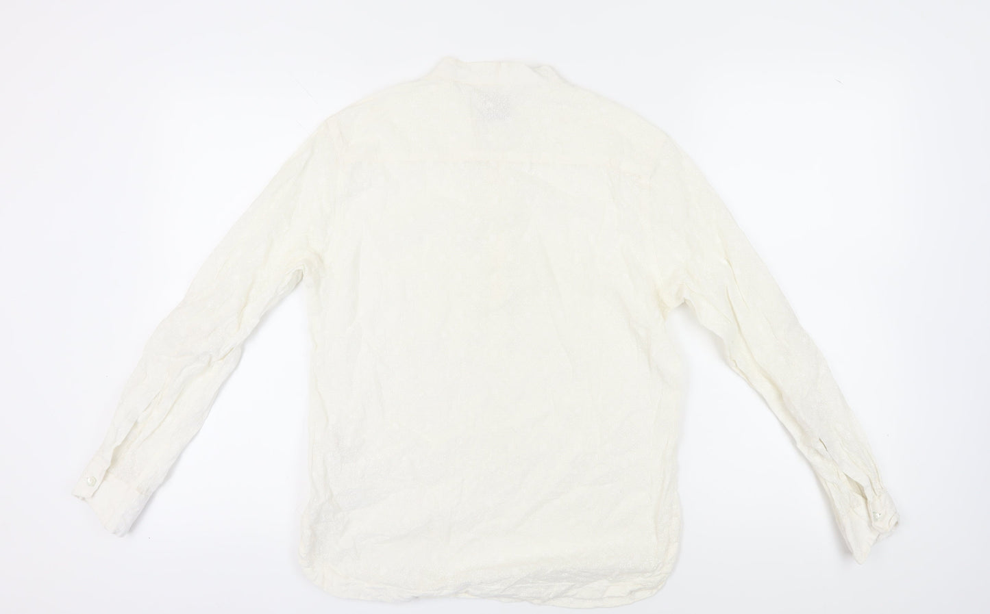 Fabindia Women's White Slim Fit Blouse, Size 8