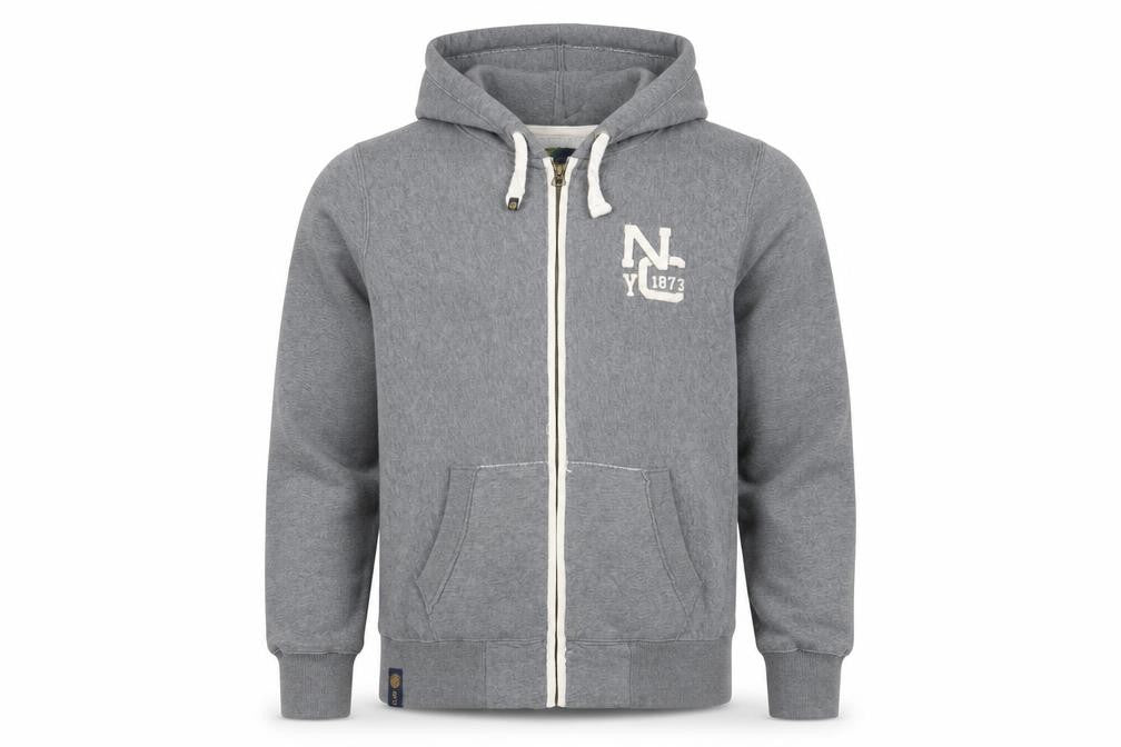 Mens UK L Regular Lee Cooper Grey Full Zip Hoodie