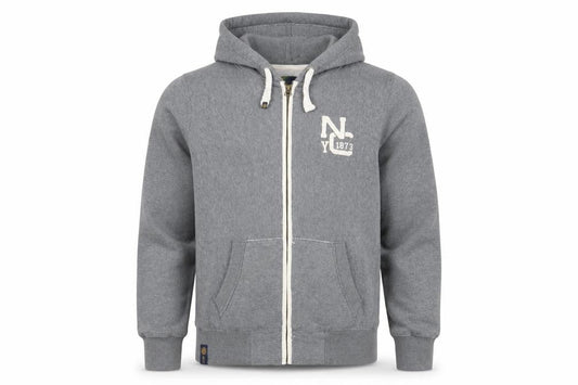 Mens UK L Regular Lee Cooper Grey Full Zip Hoodie