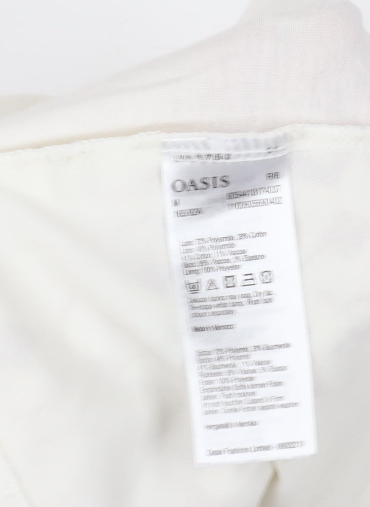 Oasis Women's White Camisole Blouse, Size M, Casual