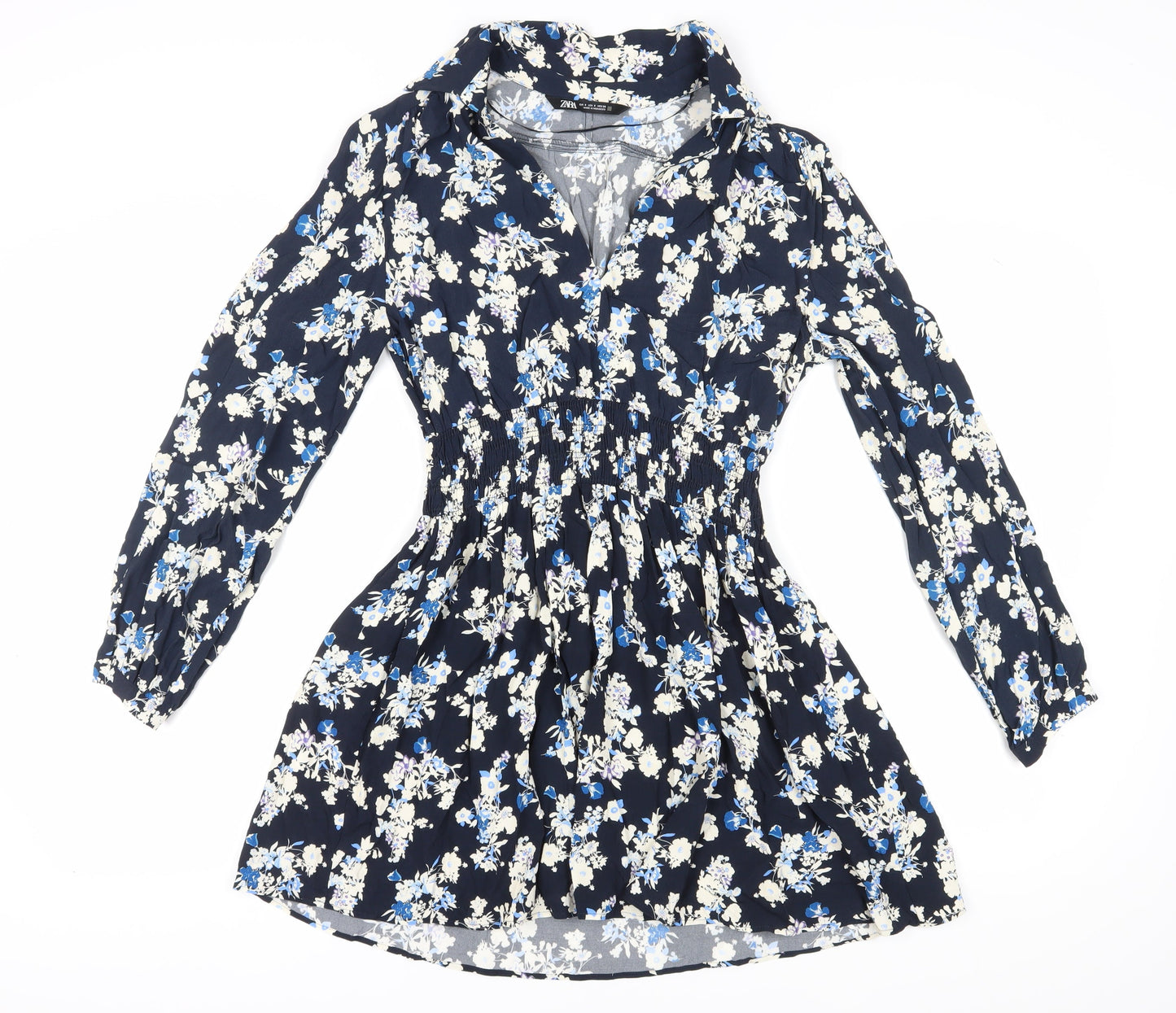 Zara Women's Multicoloured S Floral Shirt Dress, Sz S