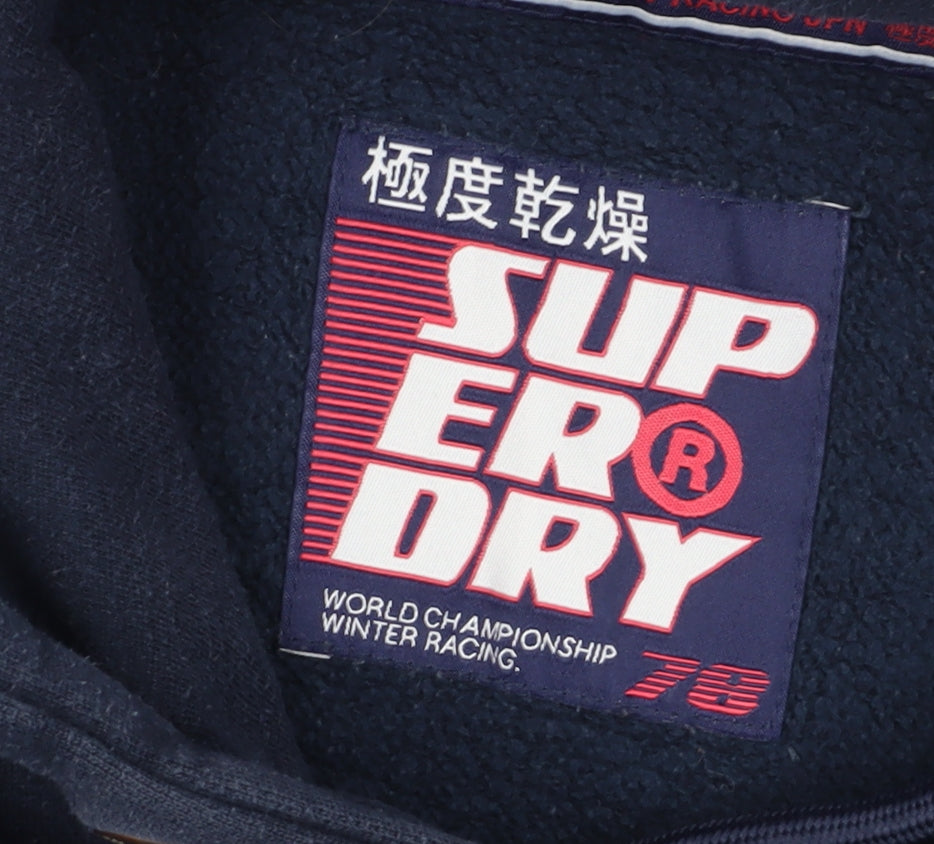 Superdry Men's Blue S Pullover Hoodie, Logo Accent