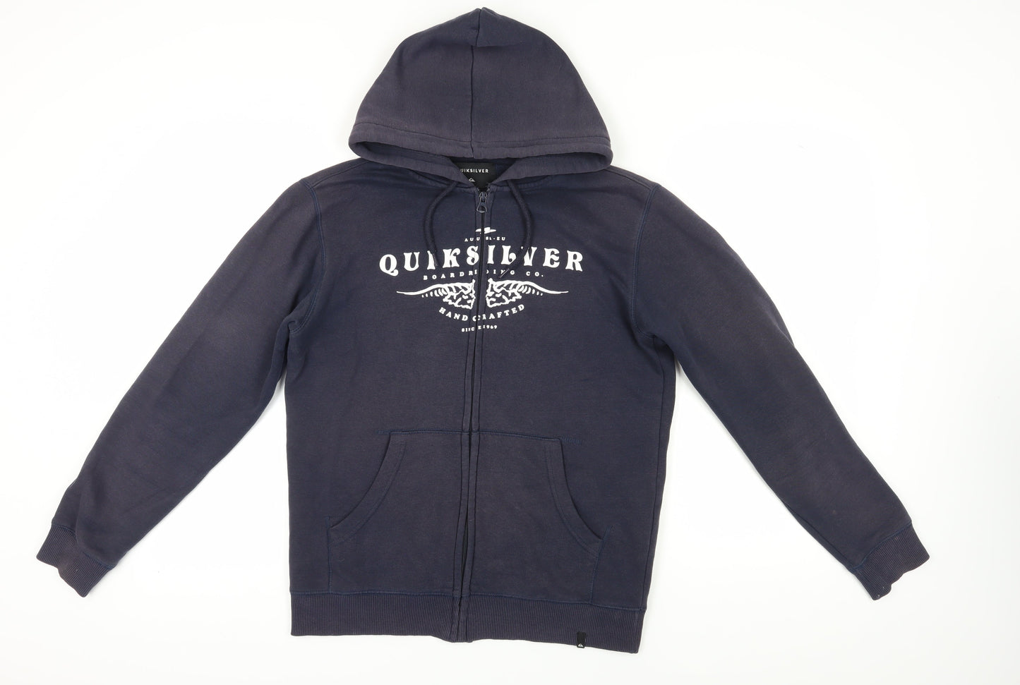 Quiksilver Men's Blue Full Zip Hoodie - Size S