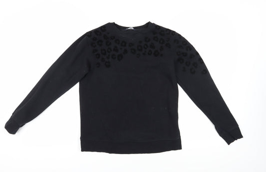 Marks and Spencer Black XS Women’s Animal Print Sweatshirt