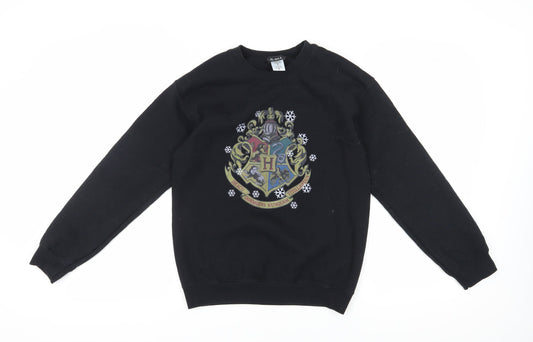 Harry Potter Black Unisex Logo Sweatshirt, S, Casual