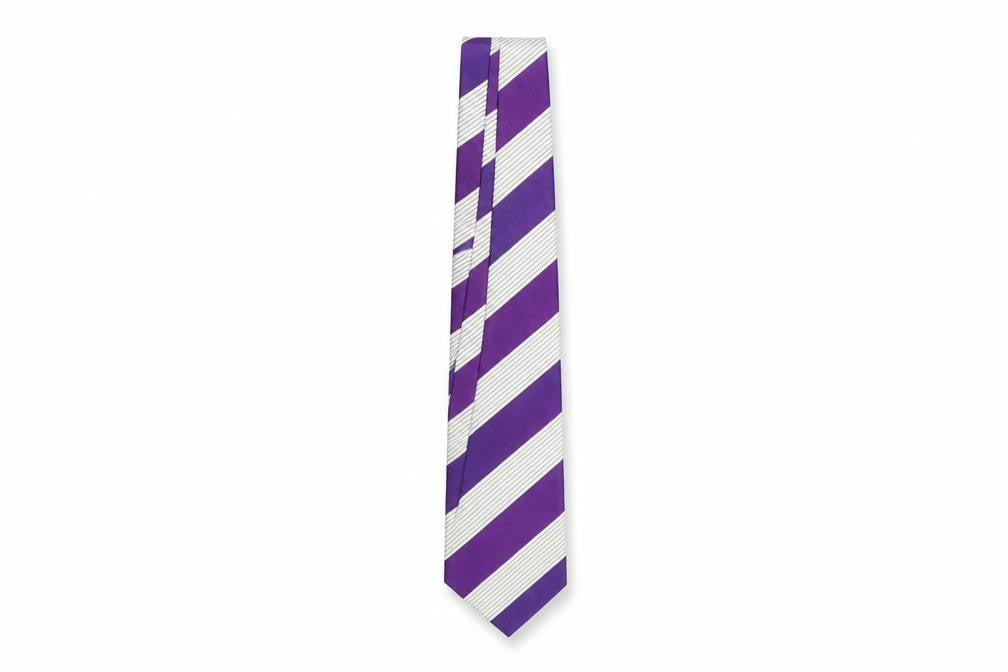 Daniel Hechter Men's Purple Striped Silk Tie One Size