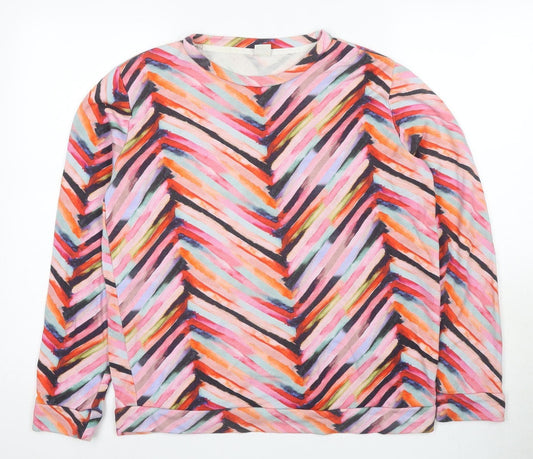 HUGO BOSS Women's Multicoloured Chevron Pullover L