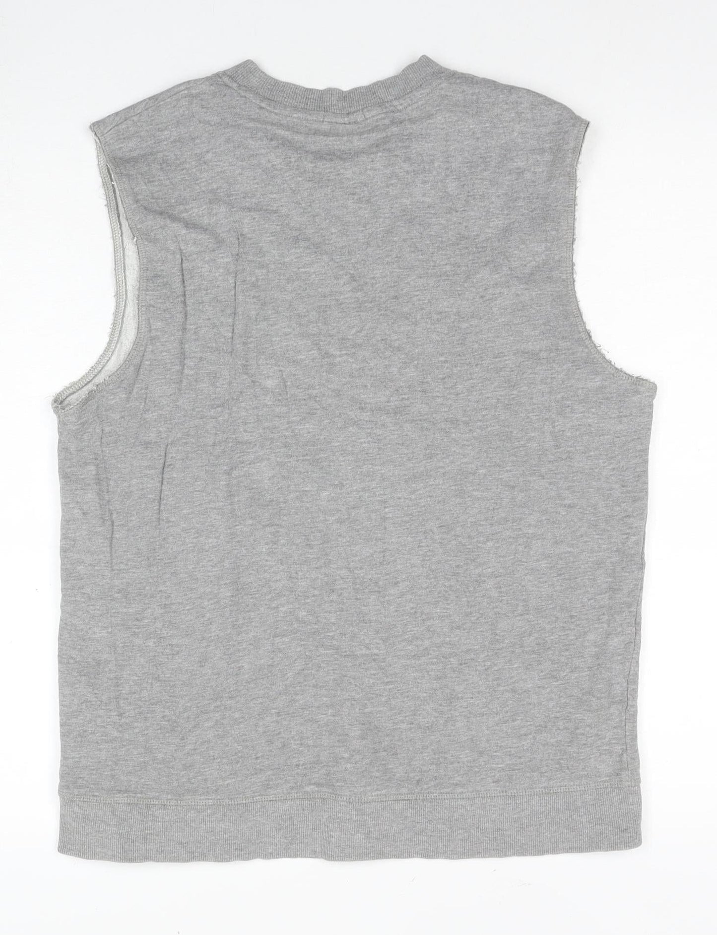 Jack & Jones Grey Sleeveless Crew Neck T-Shirt M