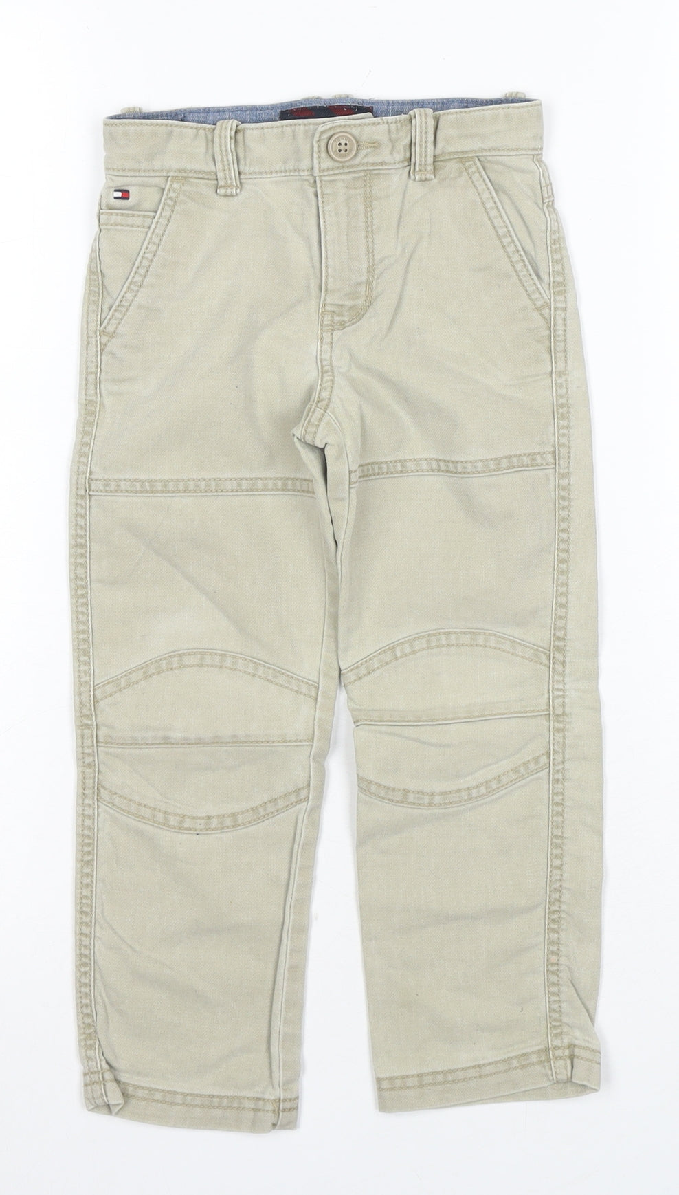 Tommy Hilfiger Boys Beige Straight Jeans, Size 4 Years